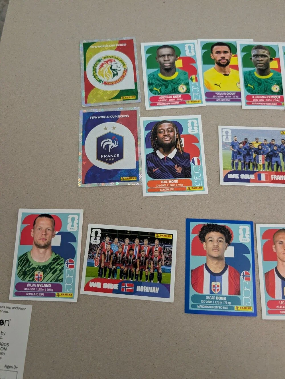 World Cup 2026 Sticker Collection Lot- Group I-, 25- Fra, Sen, Irq, Nor - Picture 4 of 4